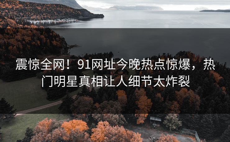 震惊全网!91网址今晚热点惊爆,热门明星真相让人细节太炸裂