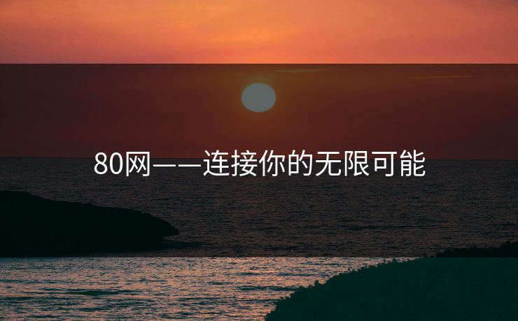80网——连接你的无限可能